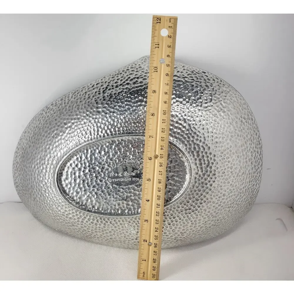Vintage 1994 Arthur Court A&E Designs Hammered Aluminum Serving Bowl 12”